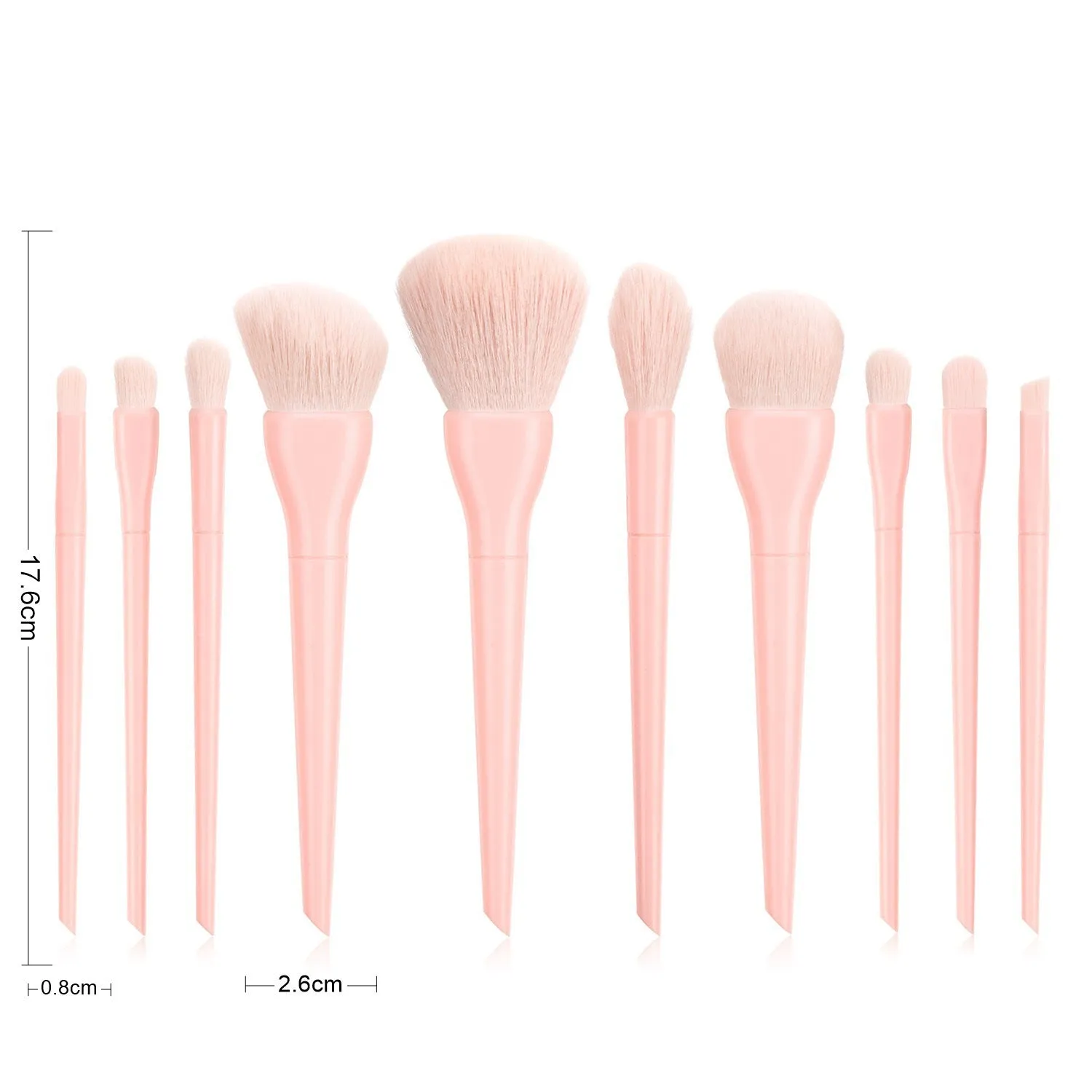 10 PCs Candy Series Makeup Brushes Soft Hair Makeup Tools