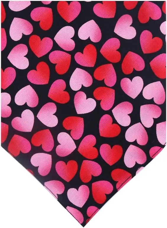 2 Pack Valentine Dog Bandana Reversible Triangle Bibs Scarf Accessories for Cats Pets Small