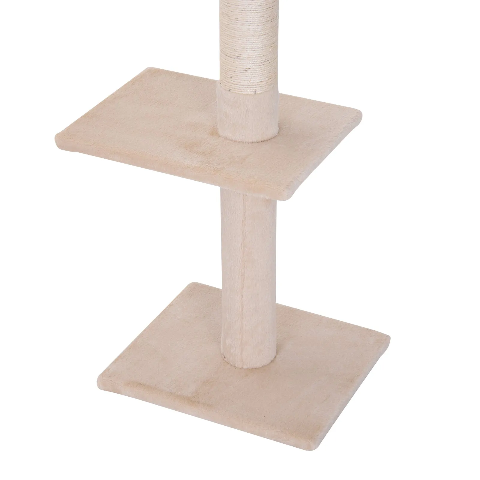 230-260cm Cat Climbing Tree 5-Tier Kitty Activity Center Scratching Post