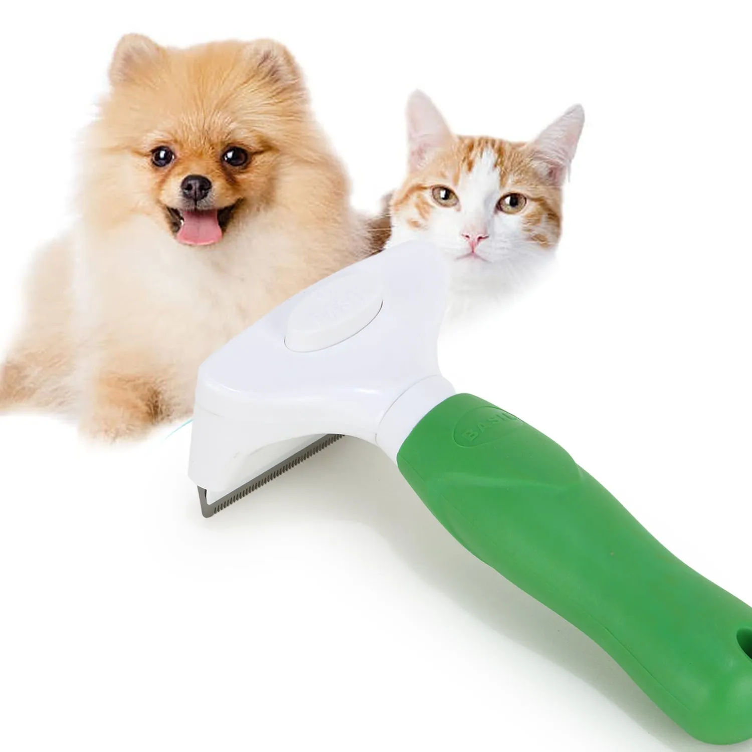 BASIL Pet De-Shedding Comb for Dogs & Cats