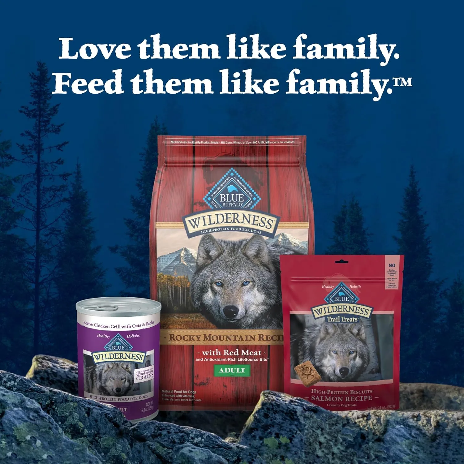 Blue Buffalo Wilderness Trail Treats Crunchy Dog Biscuits, Grain-Free and High-Protein Dog Treats Made with Natural Ingredients, Salmon Recipe 24-oz Bag