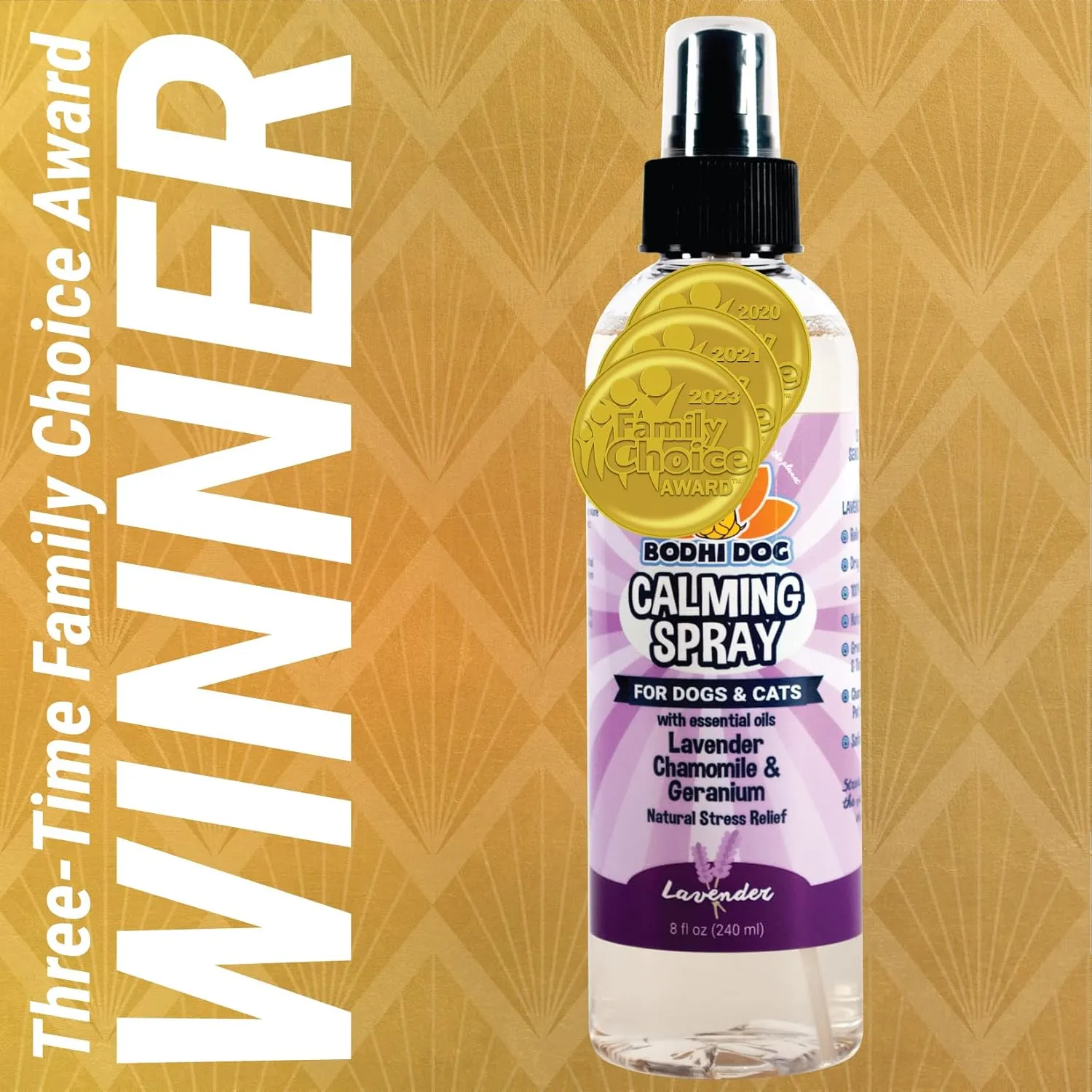 Bodhi Dog Natural Calming Spray for Dogs - Anxiety Relief for Grooming, Travel, Fireworks & More - Gentle Care for Pets - Made in USA - Calming Lavender Scent (8 Fl Oz)