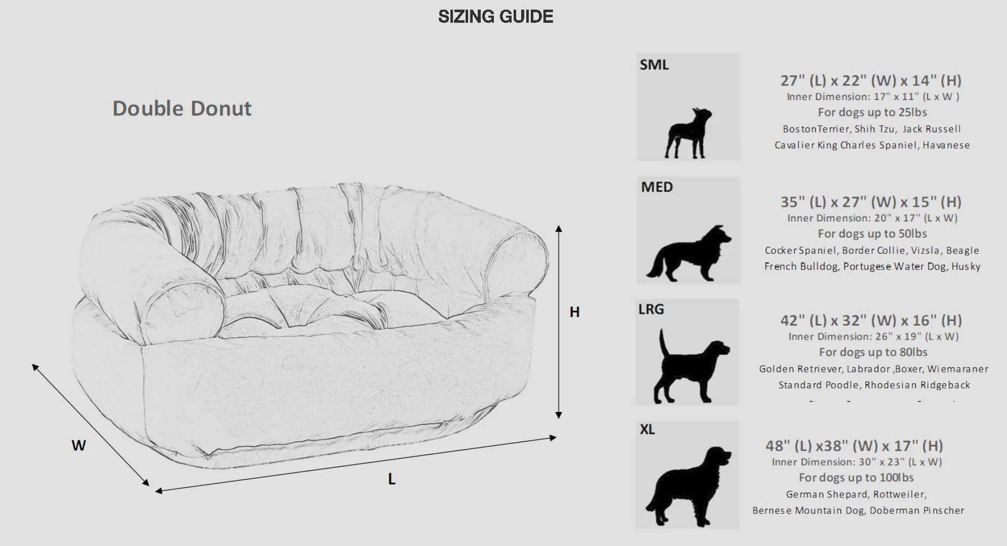 Bowsers Double Donut Dog Bed