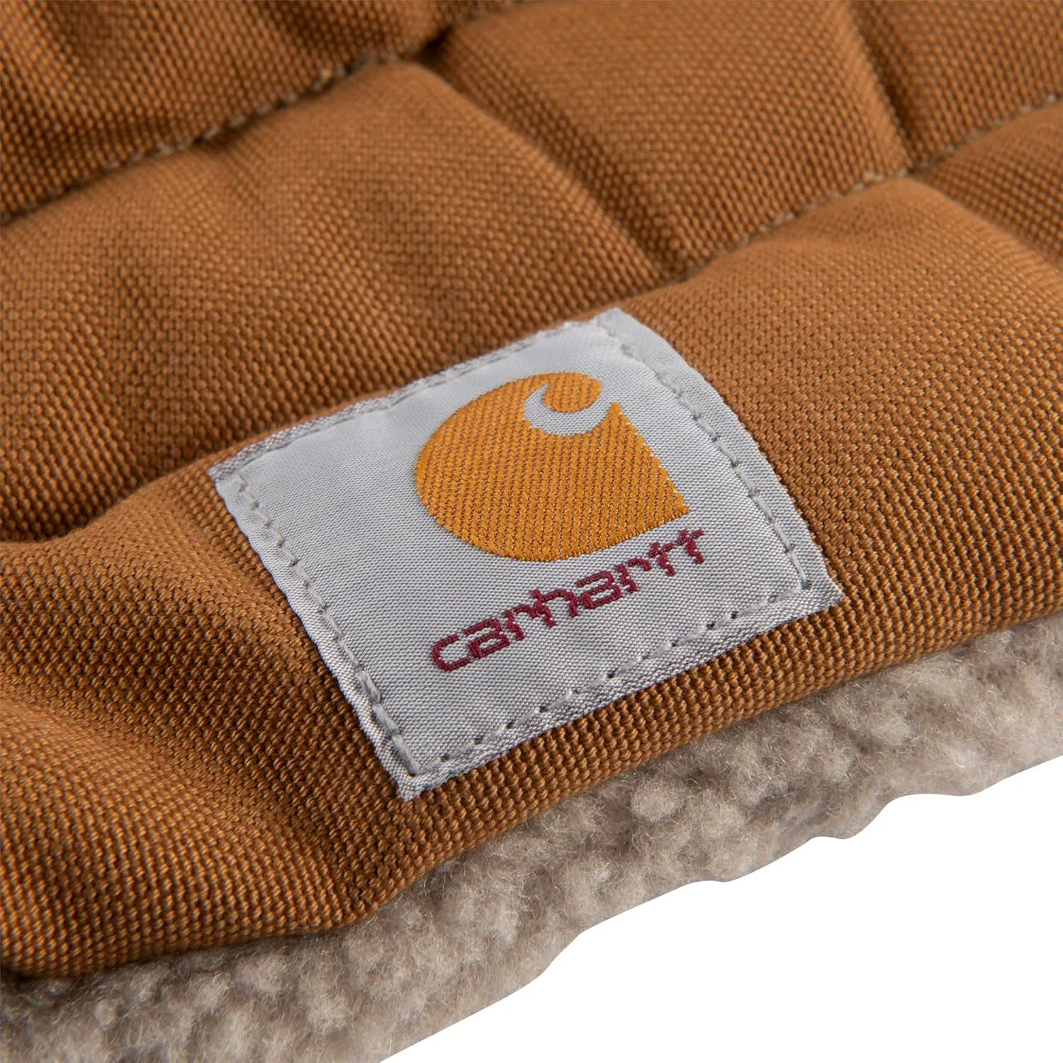 Carhartt Gear P0000541 Firm Duck Sherpa Top Dog Napper Pad - Large - Carhartt Brown