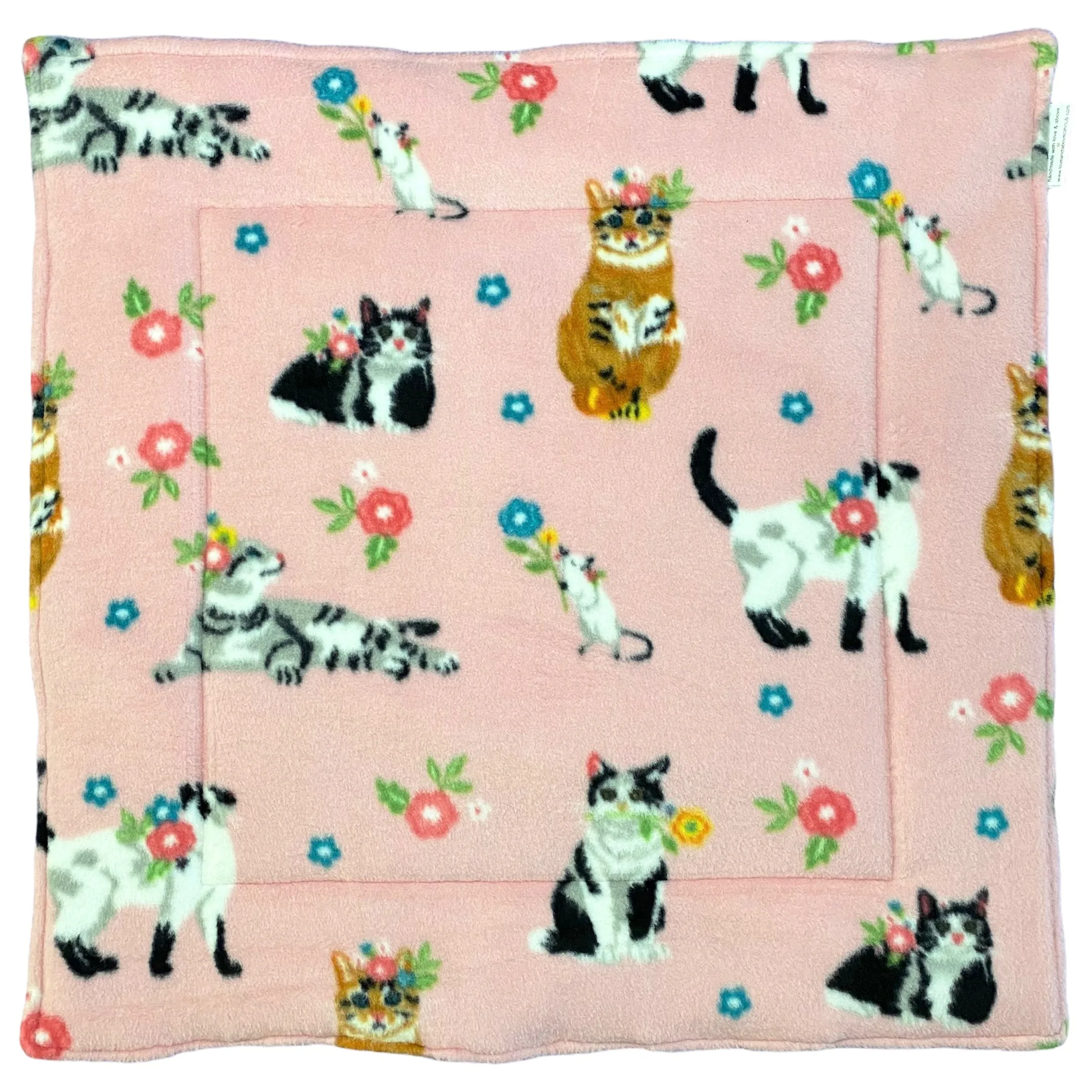 Cat Nap Mat - Floral & Fleece
