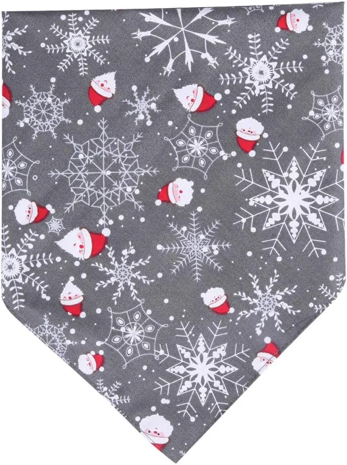 Christmas Dog Bandana Reversible Triangle Bibs Scarf Accessories for Dogs Cats Pets Animals