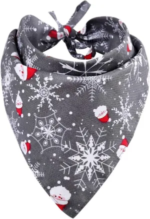 Christmas Dog Bandana Reversible Triangle Bibs Scarf Accessories for Dogs Cats Pets Animals