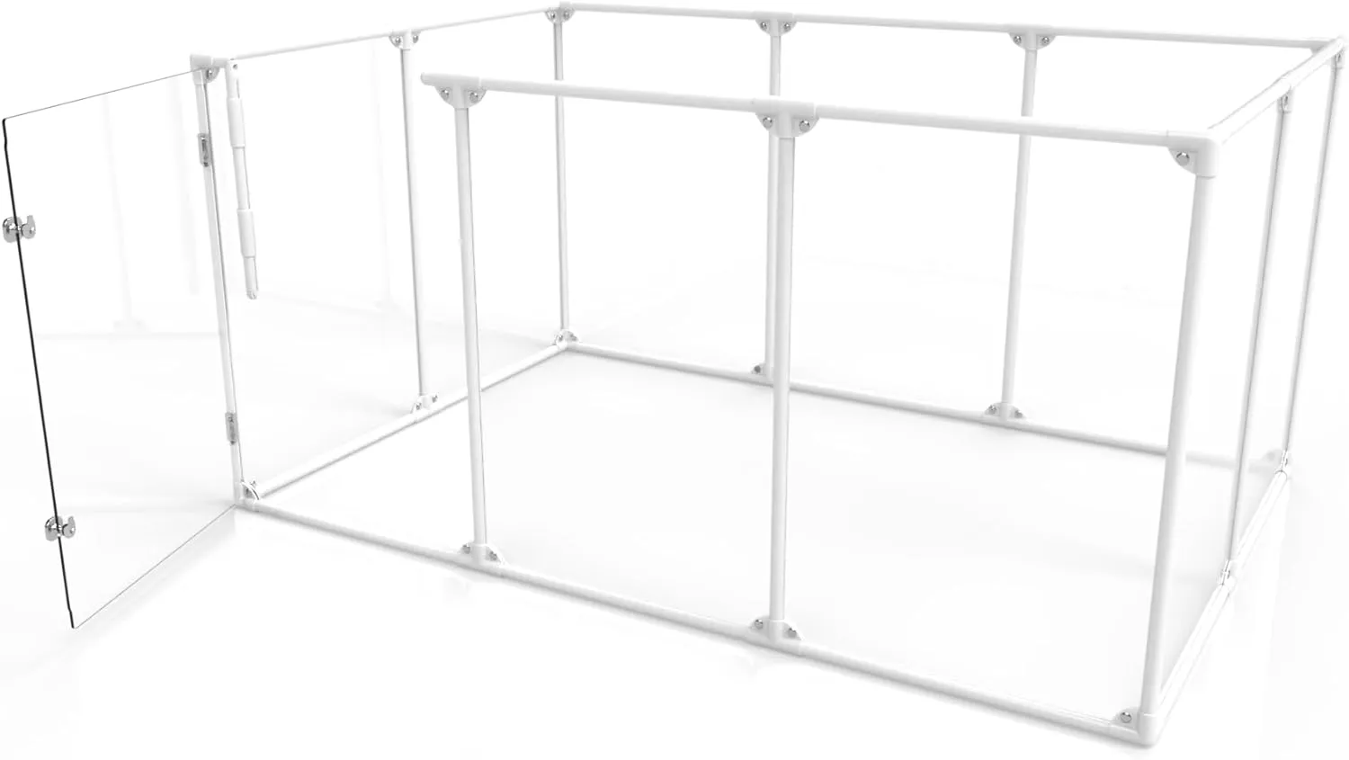 Clearly Loved Pets 36" Tall Large Lucidium Pet Pen, White
