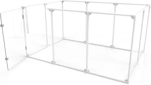 Clearly Loved Pets 36" Tall Large Lucidium Pet Pen, White