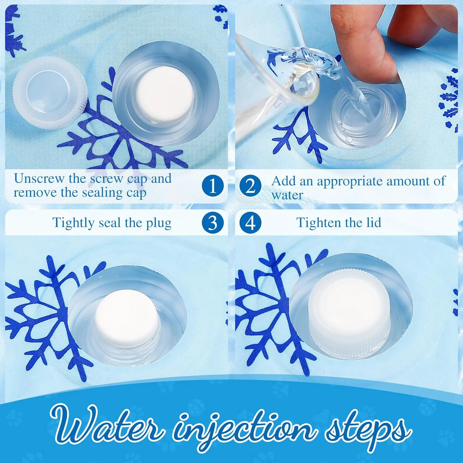 Cooling Mat for Dogs Cats - Water Injection Pet Cooling Pad, Summer Cats Self-Cooling Mat for Indoor & Outdoor