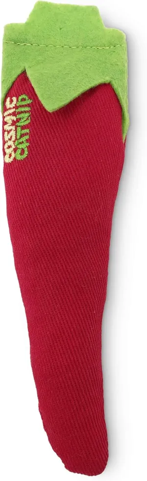 Cosmic OurPets 100-Percent North American Catnip Filled Chili Cat Toy-Hot Stuff (Interactive Cat Toys; Catnip Toys)