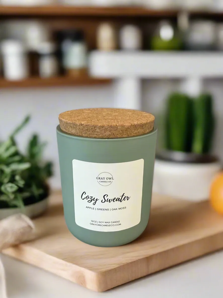 Cozy Sweater Wooden Wick Candle