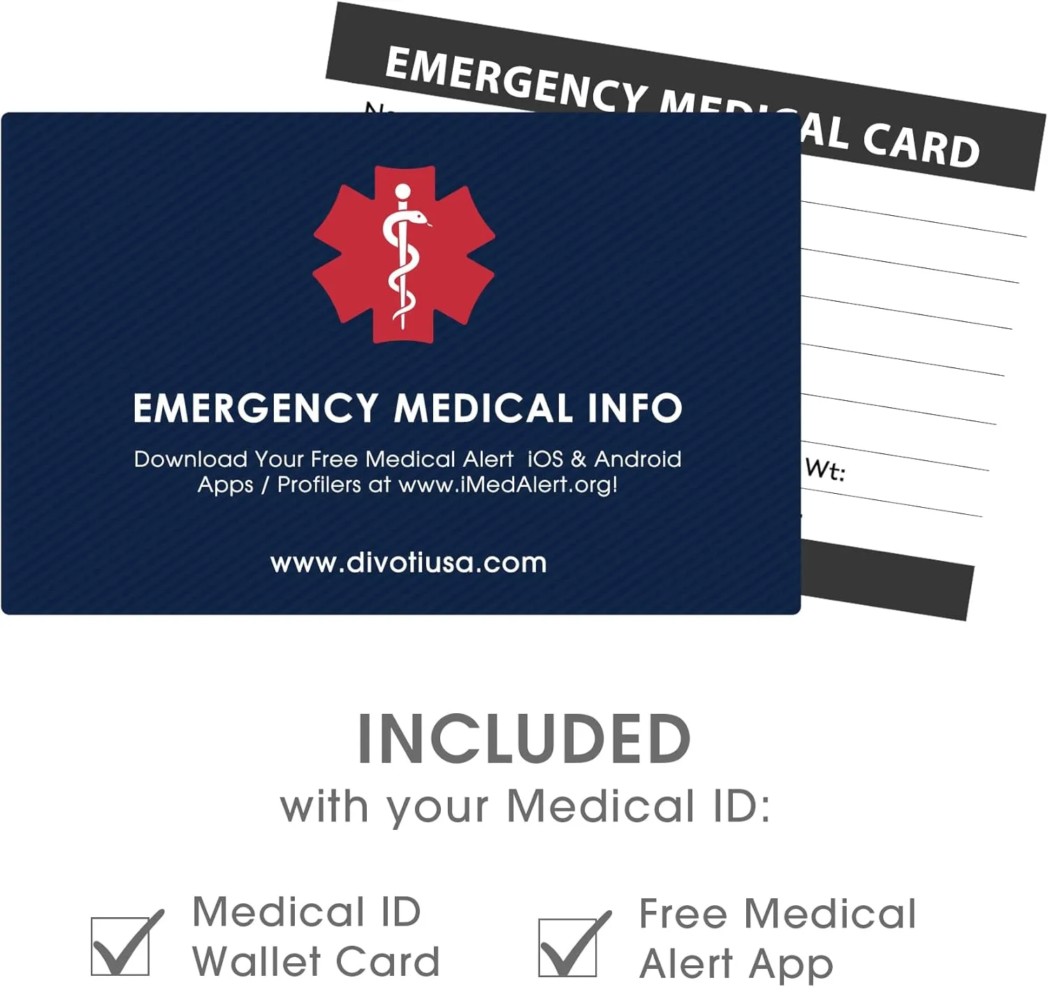 Divoti Medical Alert Charm, Custom Engraved Adorable Heart Medical ID CharmColor