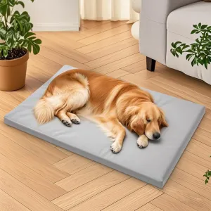 Dog Crate Pad,Waterproof Dog Bed Mat-36"x23" Medium Pet Bed,Vegan Leather,Non-Slip Kennel Mat for Dogs,Easy Clean,Orthopedic Support & Cozy Pet Sleeping Mat for Crates,Car,Floor(Gray)