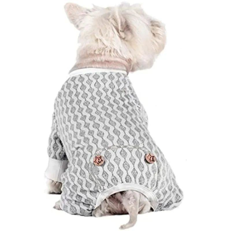 Dog Pajamas Stretchable Dog Jumpsuit 4 Legs Strip PJS Pet Puppy Pajamas Lightweight