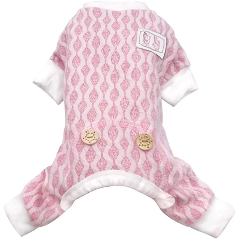 Dog Pajamas Stretchable Dog Jumpsuit 4 Legs Strip PJS Pet Puppy Pajamas Lightweight