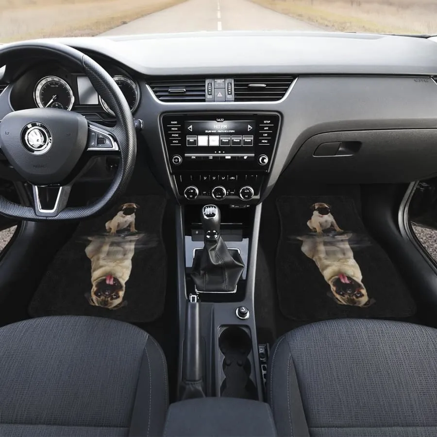 Dream Pug Car Floor Mats 4pcs| Dog Lovers Car Mat Set|Auto Floor Mats Front & Back