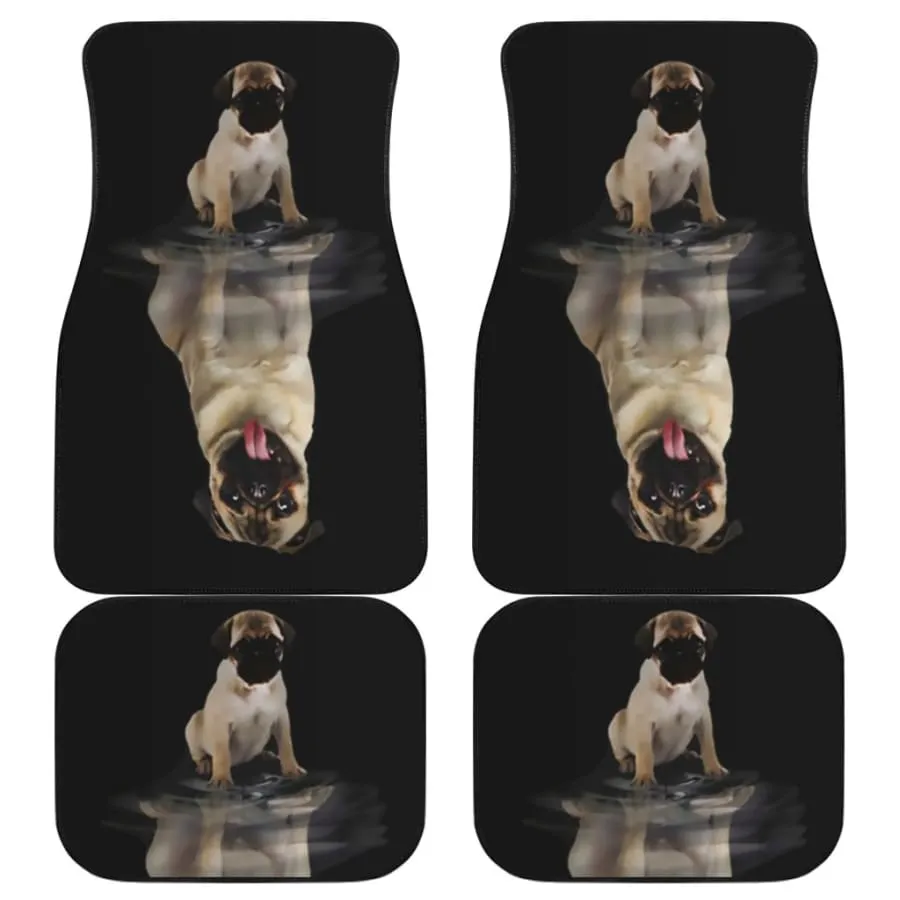 Dream Pug Car Floor Mats 4pcs| Dog Lovers Car Mat Set|Auto Floor Mats Front & Back