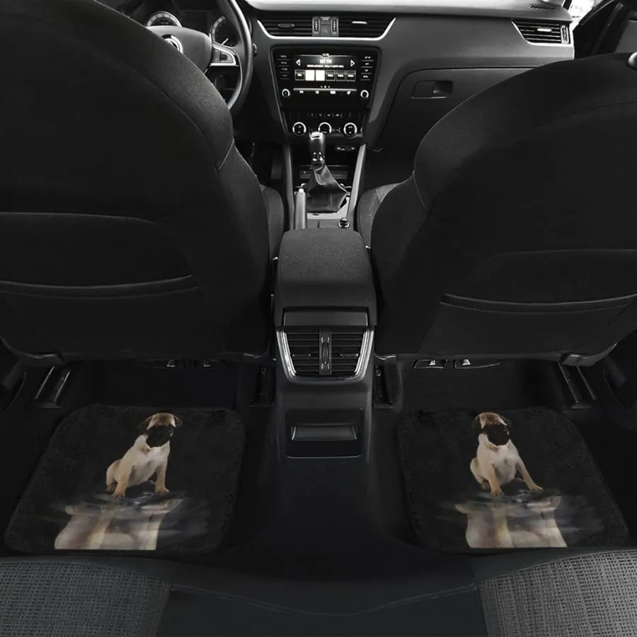 Dream Pug Car Floor Mats 4pcs| Dog Lovers Car Mat Set|Auto Floor Mats Front & Back