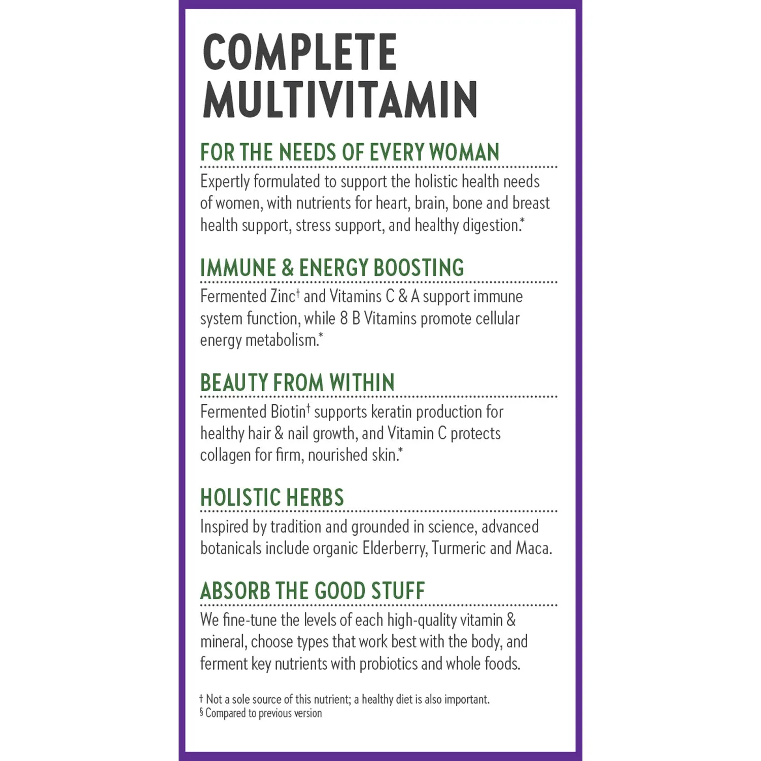 Every Woman™'s One Daily Multivitamin - For Immune, Energy, Stress & Beauty Support