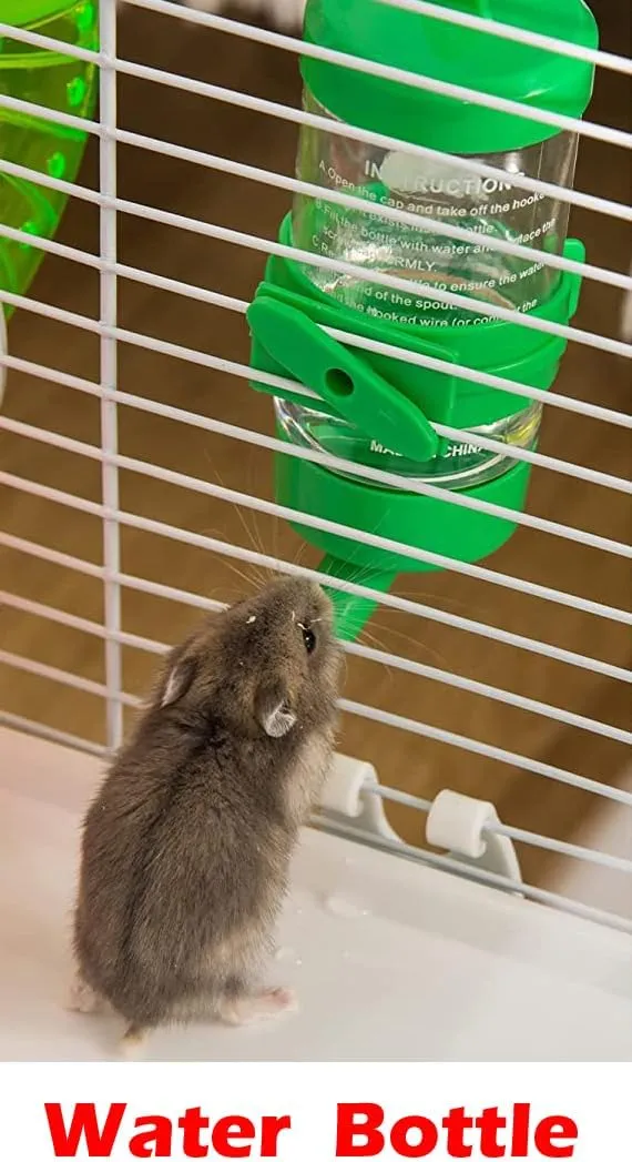 Extra Large 23" Multi-Tiers Hamster Palace Gerbil Habitat Mouse House Mice Home Critters Cage with Complete Set of Accessories Expandable and Customizable with Hide House Food Bowl Running Wheel