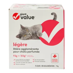 Giant Value Lightweight Scented Clumping Cat Litter, 9 kg