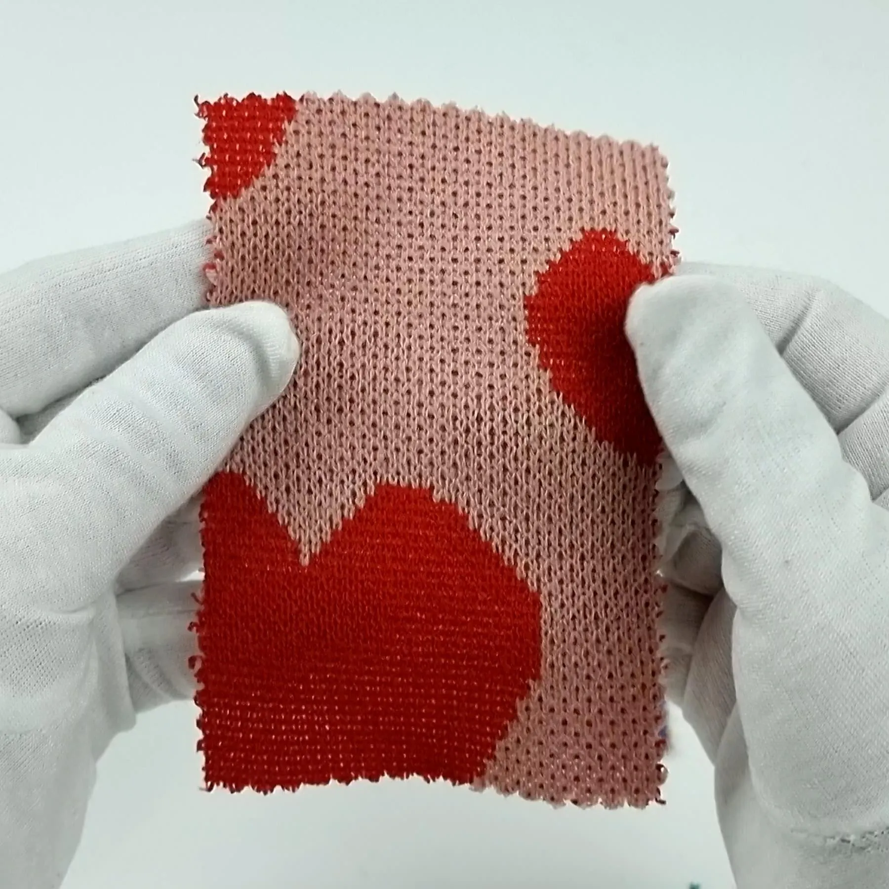 Heart Jacquard Acrylic Knit Fabric - FAB1516
