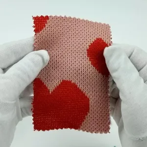 Heart Jacquard Acrylic Knit Fabric - FAB1516