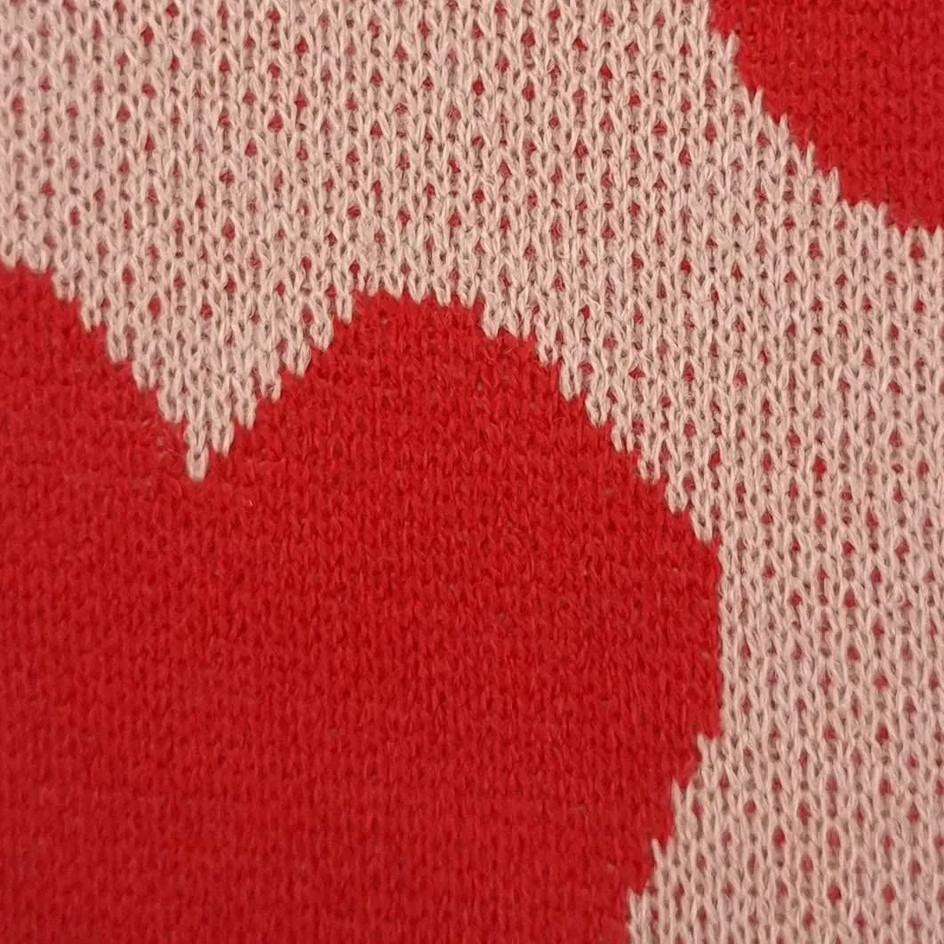 Heart Jacquard Acrylic Knit Fabric - FAB1516