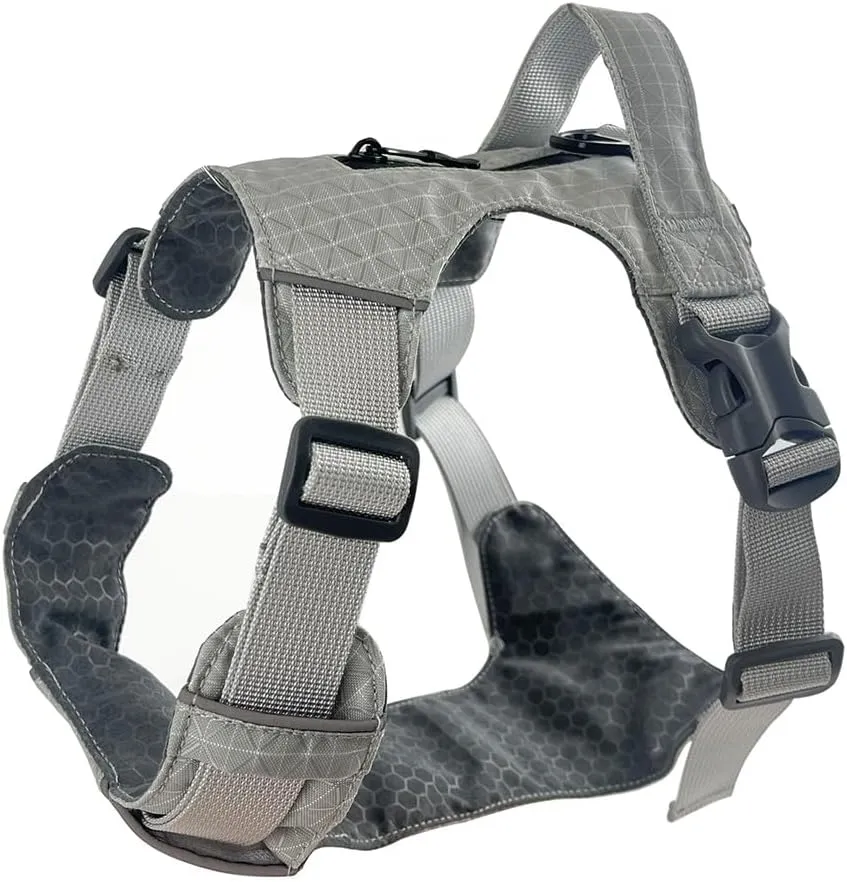 Lightweight Outdoor Dog Harness (Light Gray, M)
