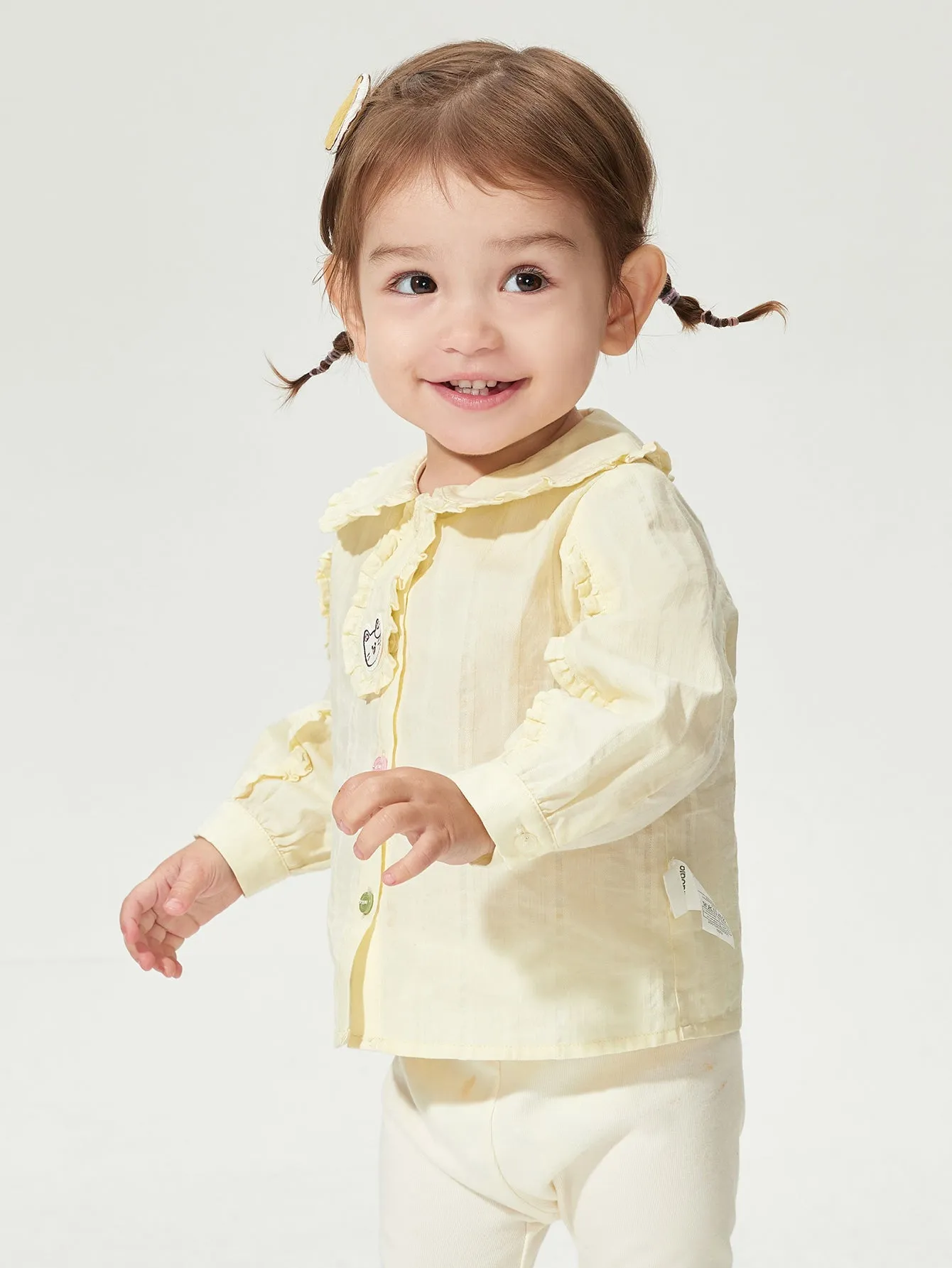 Long Sleeve Shirt New Spring 2025 Girls Baby Woven Long Sleeve Shirt