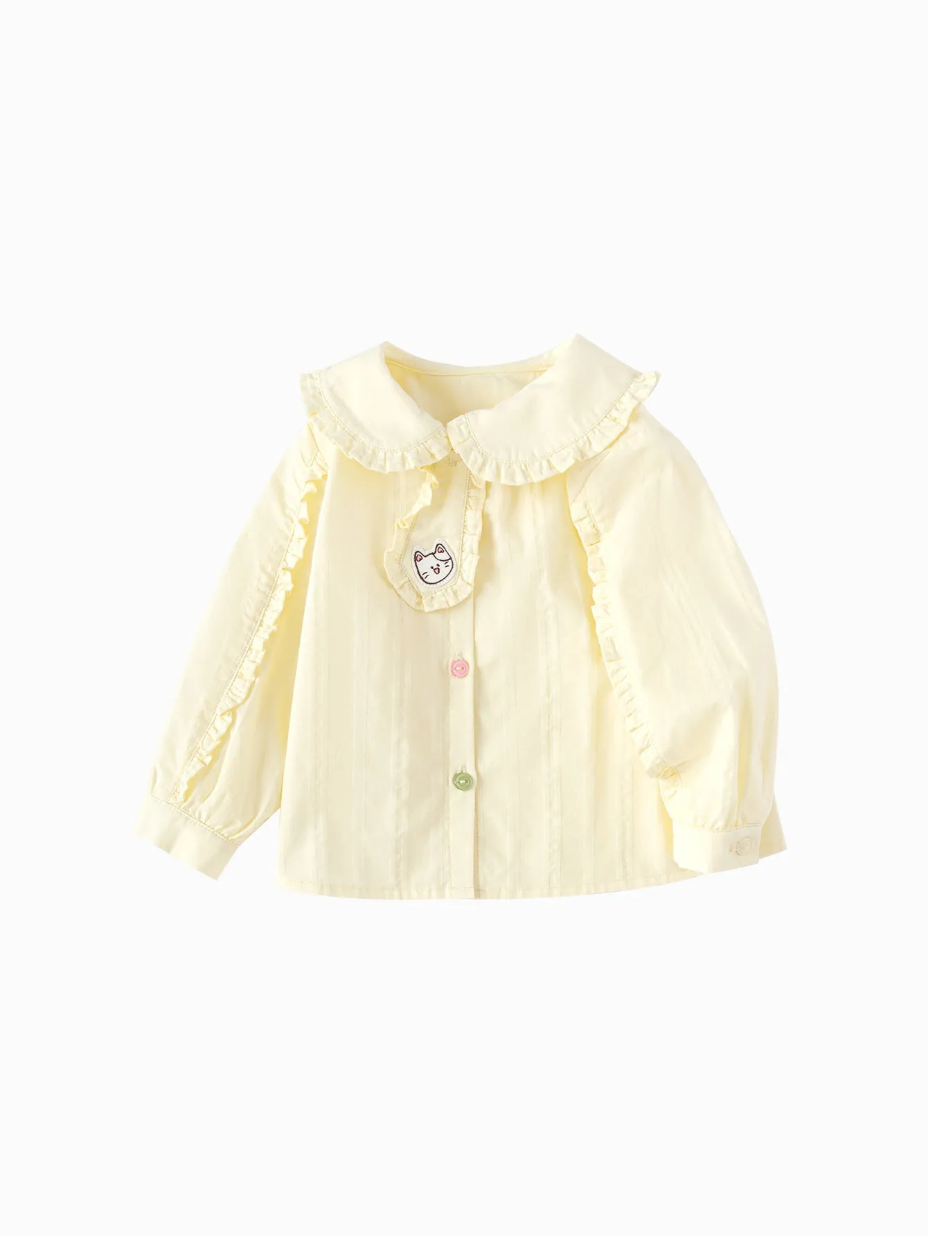 Long Sleeve Shirt New Spring 2025 Girls Baby Woven Long Sleeve Shirt