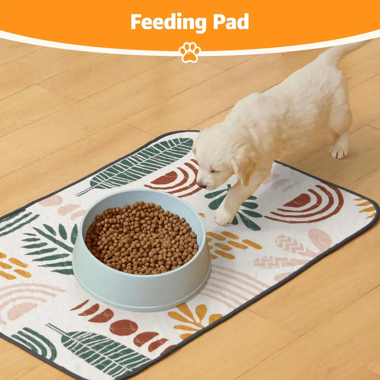 LOOBANI Washable Pee Pads for Dogs: 2-Pack Super Absorbent Reusable Puppy Pads, 100% Waterproof and Non-Slip Whelping Pads for Potty Training, Playpens, Crates, Floors, Beds, and Couches, 18x24 in