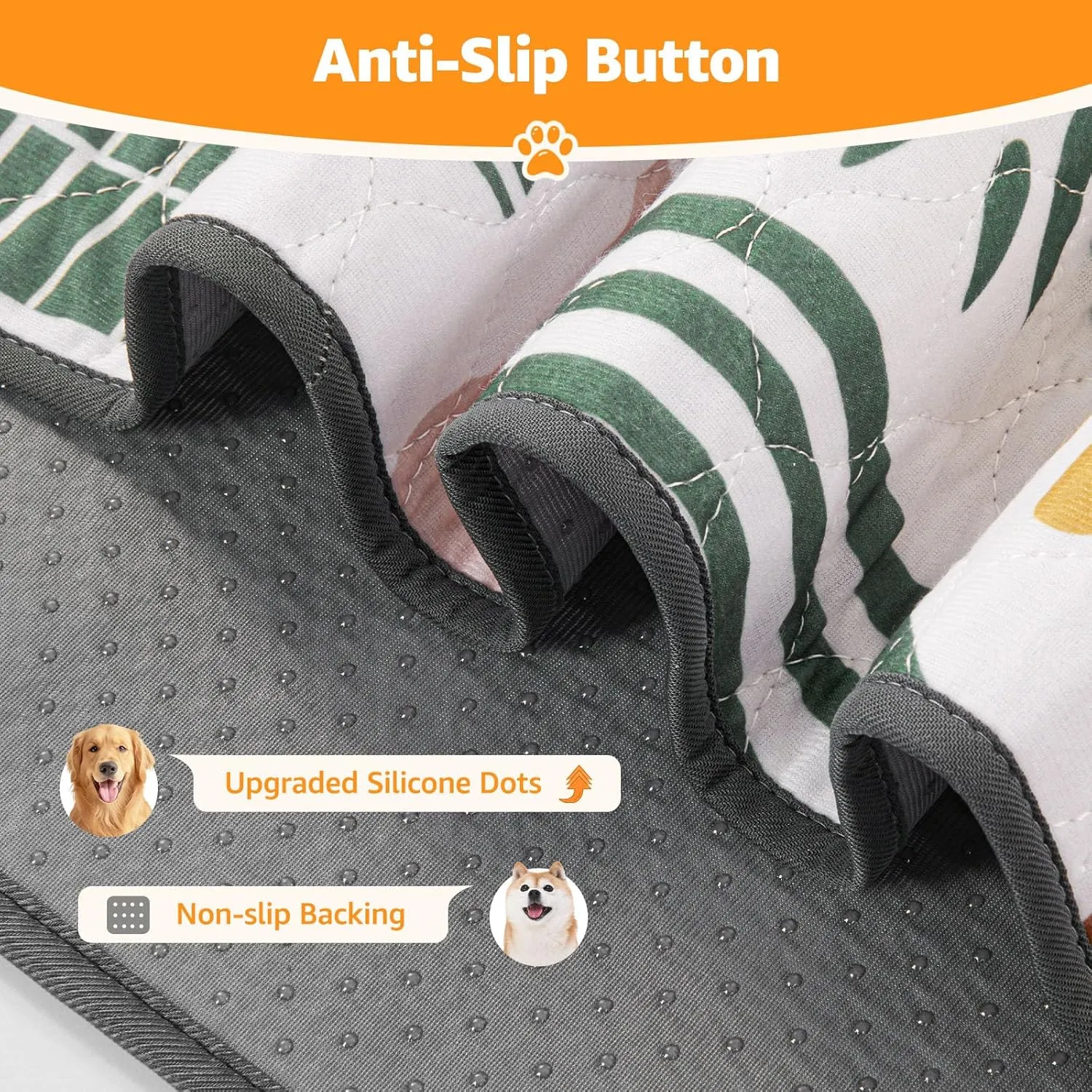 LOOBANI Washable Pee Pads for Dogs: 2-Pack Super Absorbent Reusable Puppy Pads, 100% Waterproof and Non-Slip Whelping Pads for Potty Training, Playpens, Crates, Floors, Beds, and Couches, 18x24 in