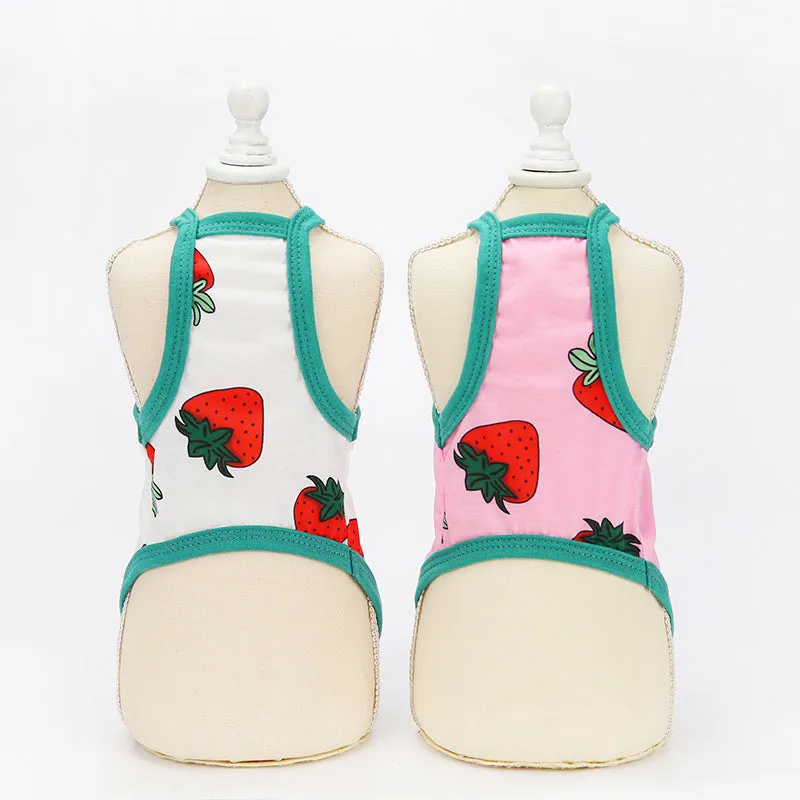 Lovely Strawberry Summer Dog Shirt