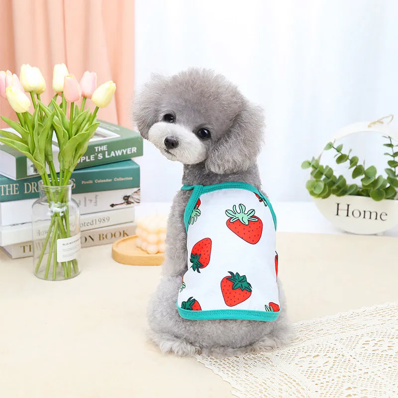 Lovely Strawberry Summer Dog Shirt