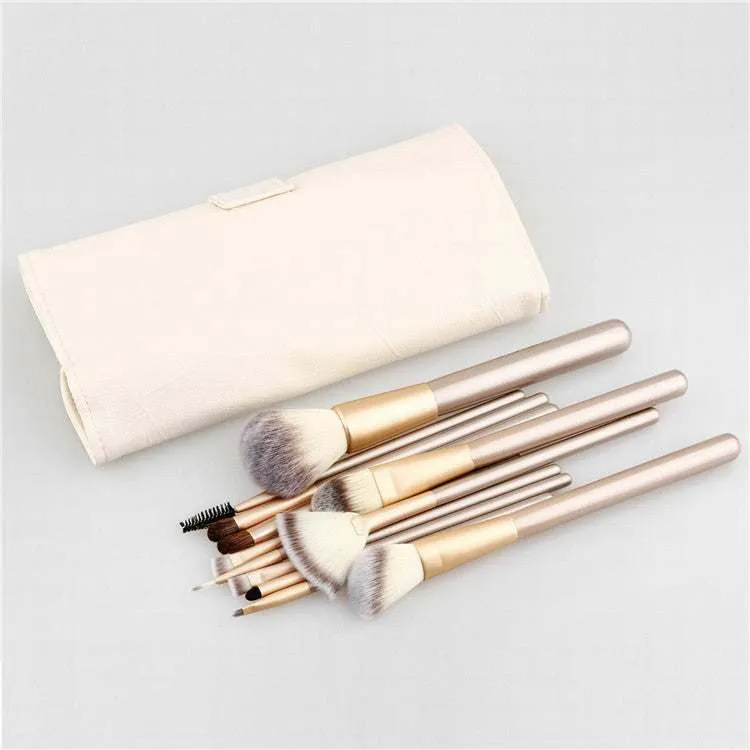 Makeup Brushes Set Horse Hair Professional Cosmetics Makeup Brushes Wooden Handle Set Kit  12 pcs | 18 pcs |24 pcs |