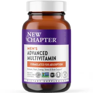 Men's Advanced Multivitamin for Stress, Brain, Immune, Heart & Energy Support