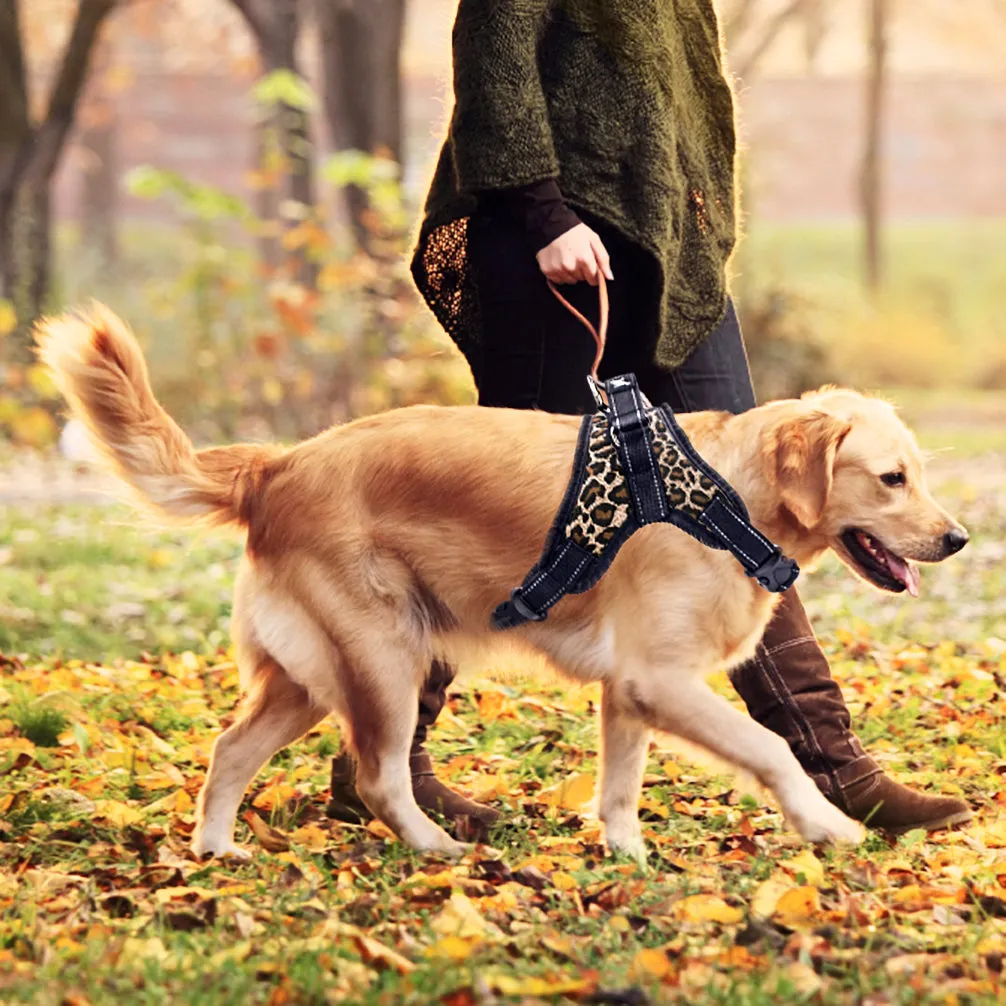 MerryBIY Adjustable Dog Harness with  & Collars, Leashes with Locking devices