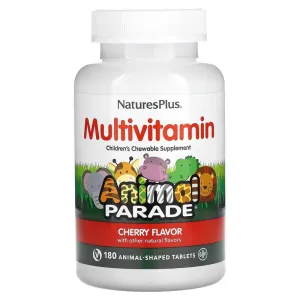 Multivitamins for children Natures  Plus Animal Parade Gold cherry flavor 180 animal-shaped tablets