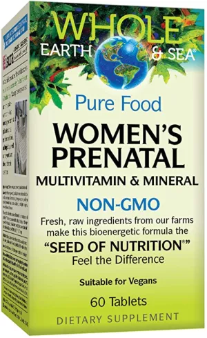 Natural Factors Whole Earth & Sea® Women's Prenatal Mutlivitamin & Mineral, 60 Tablets