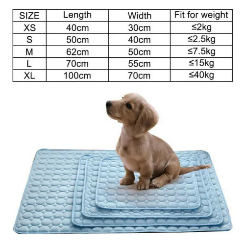 NEW XTRA Large Dog Mat Cooling Summer Pad Mat Pet Dog Cat Blanket for Sofa Bed Floor Keep Cool by Js House
