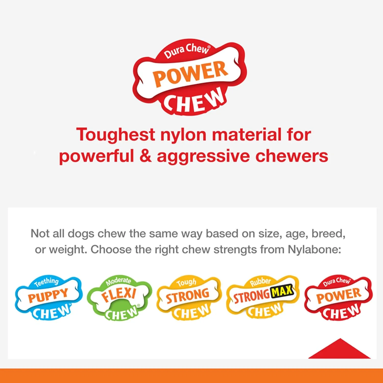 Nylabone Comfort Hold X-Bone Power Chew Toy for Dogs, Dog Toys for Aggressive Chewers, Beef Flavor, Small - Up to 25 lbs, 1 Count