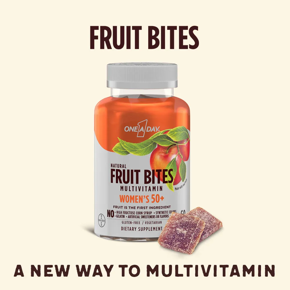 One A Day Natural Fruit Bites Multivitamin Gummies - Women's 50  - 60 Bites