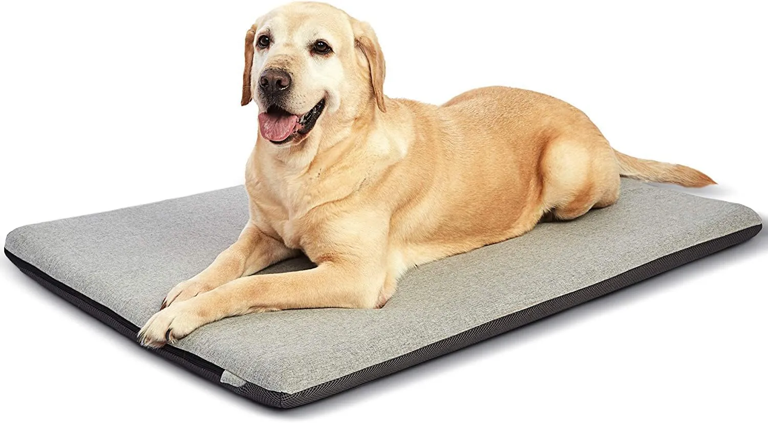 Panku Orthopedic Dog Beds for Extra Large Dogs, Dog Pad for Crate with Durable Washable Waterproof Linen Removable Cover, Grey