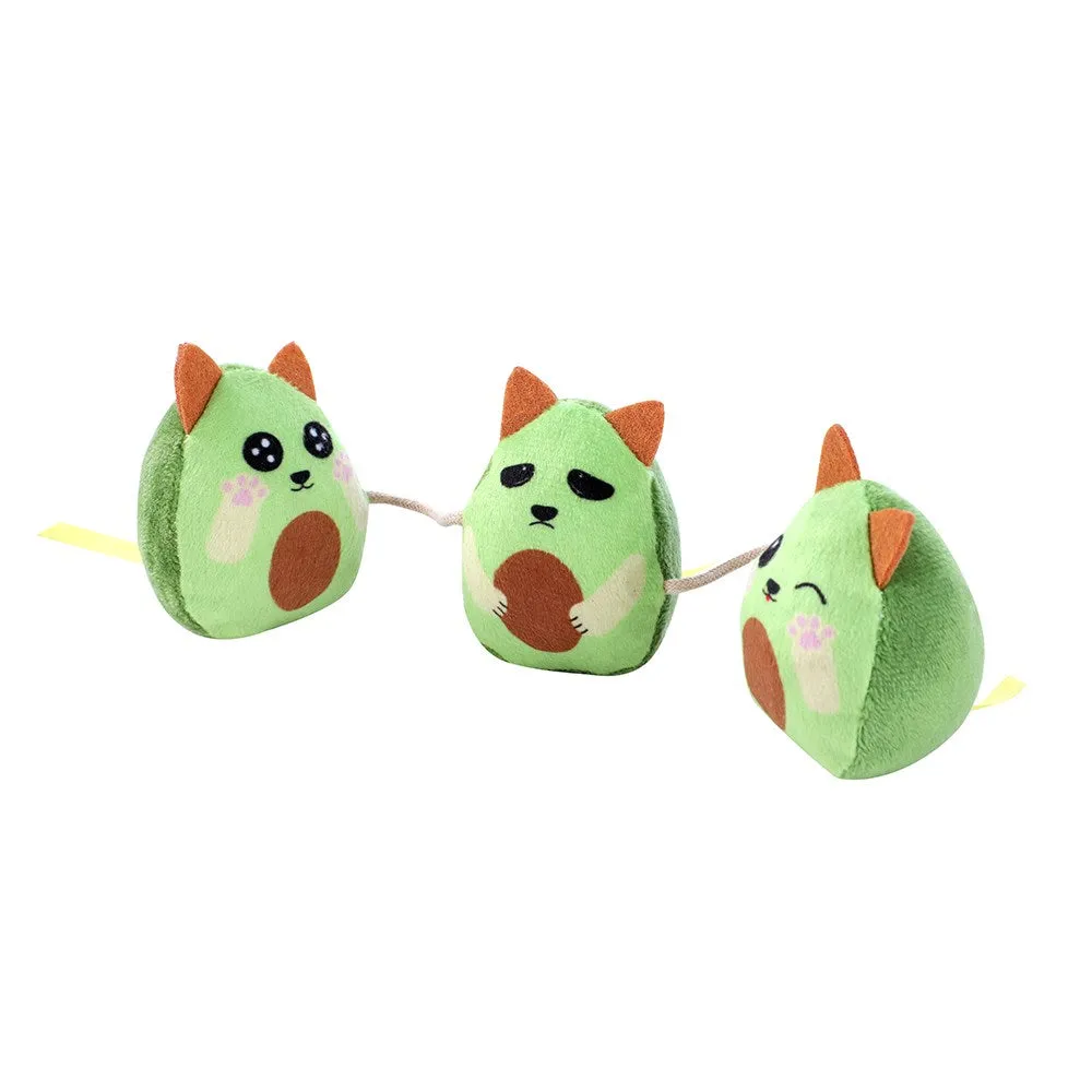 Paws & Claws PLUSH AVOCADO TEASER CAT TOY
