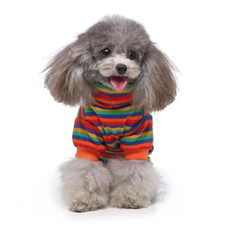 Pet Multi Stripe Turtleneck Pajama