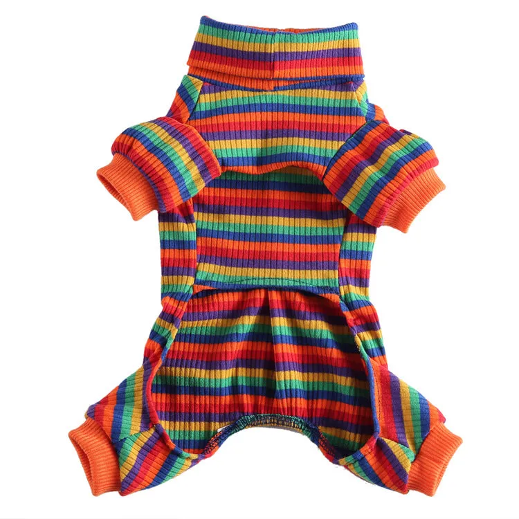 Pet Multi Stripe Turtleneck Pajama