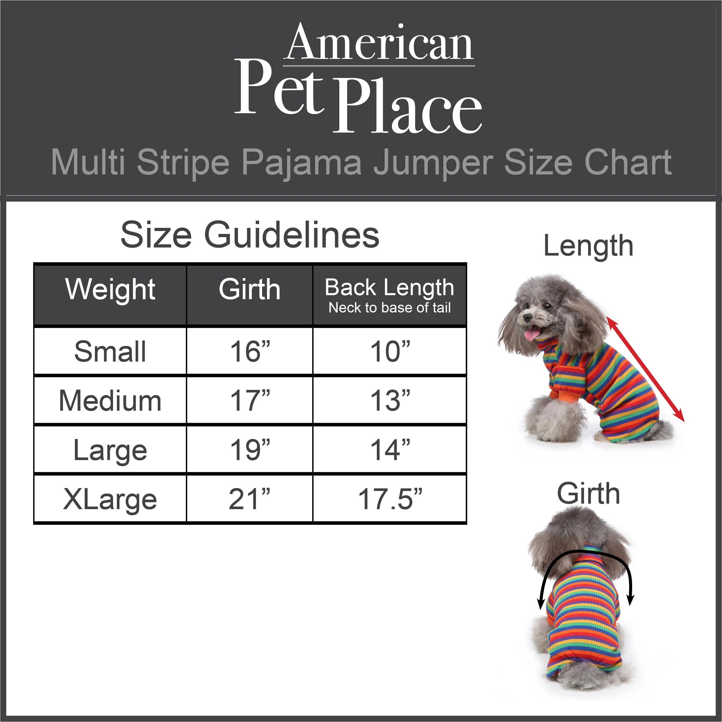 Pet Multi Stripe Turtleneck Pajama