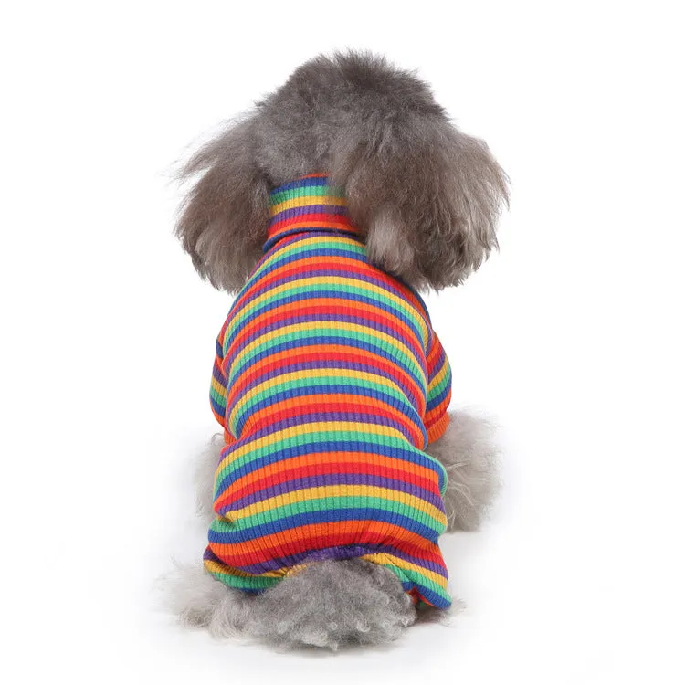 Pet Multi Stripe Turtleneck Pajama
